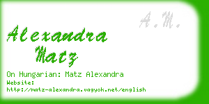 alexandra matz business card